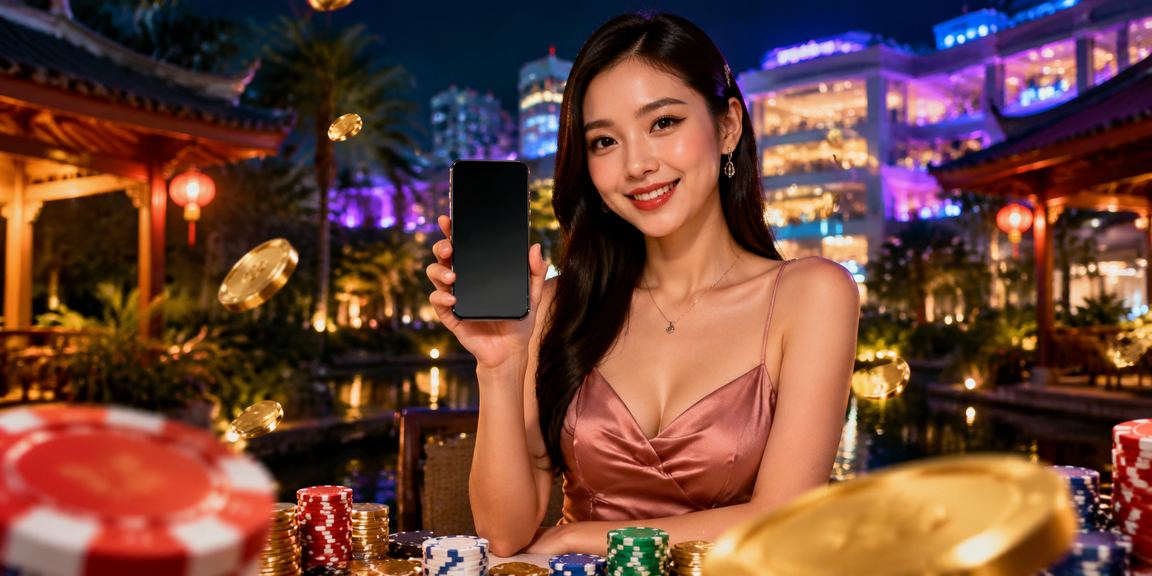 Không gian giải trí neon sôi động tại Ninh Bình với người chơi VIP tham gia casino trực tuyến