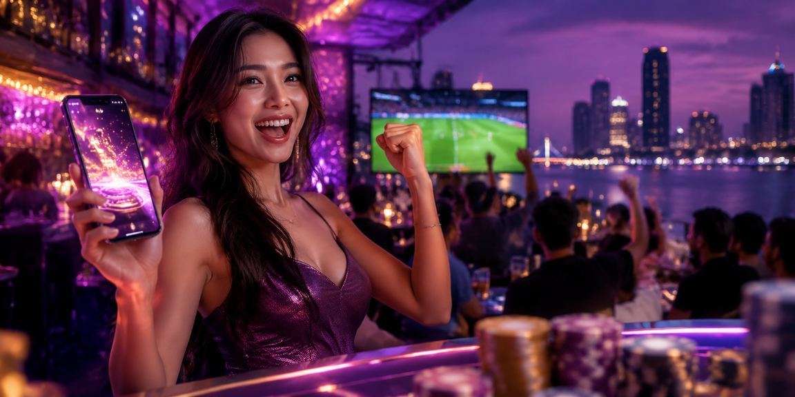 Người chơi tại Sài Gòn đăng ký nhận thưởng trên màn hình neon đêm